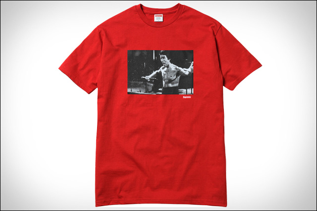 Supreme FW13 Bruce Lee Enter The Dragon Tee Men's Size L Red Graphic T  Shirt